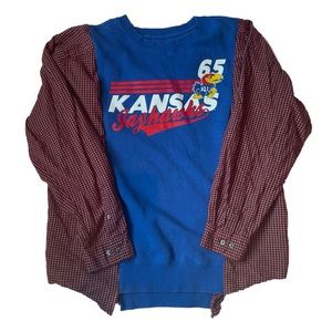 Vintage Kansas Jayhawks sweatshirt flannel